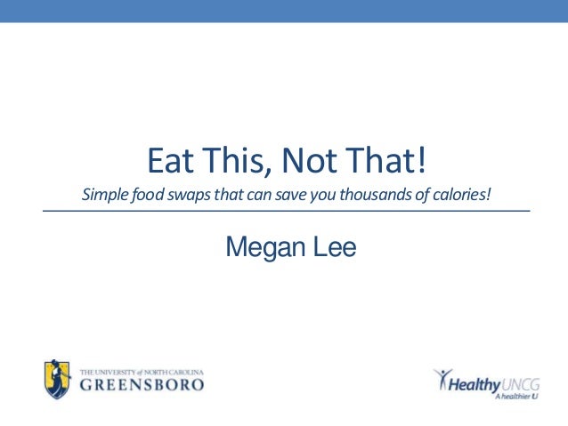 Eat This, Not That: Fast Food Edition