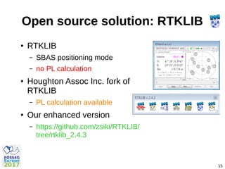 Extension of RTKLIB for the calculation and validation of protection ...