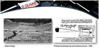 O OLHAR	
  
Primeira ilustração de uma câmara escura - 1544Teatro Grego
 
