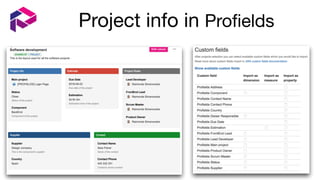 Project info in ʰﬁe
 