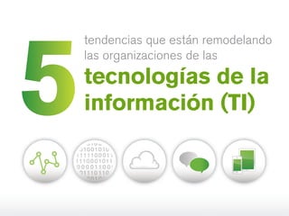 tendencias que están remodelando
las organizaciones de las
tecnologías de la
información (TI)
 