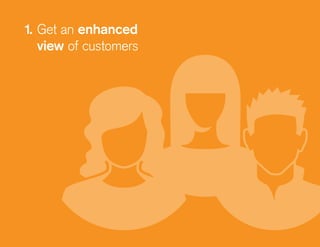 1.	Get an enhanced
view of customers
 