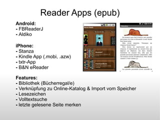 . EPUB (= offener Standard der IDPF)