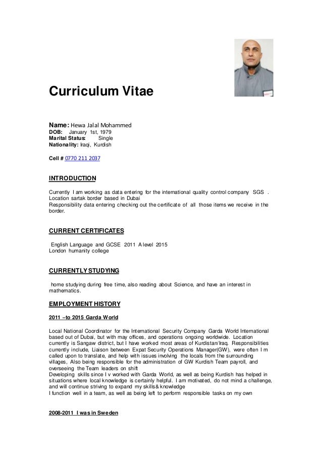 Hewa Jalal Mohammed cv