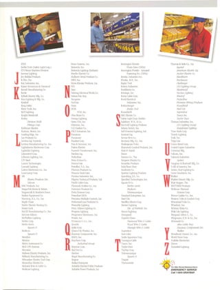 IPEX
lsolite Exits (Safety Light Cm]).)
I11/Meyer Machine Division
J
Janmar Lighting
Joy Molded Products
K-Flex, Inc.
Kay Industries, Inc.
K
Kaiser Aluminum & Chemical
r Kenall Manufacturing Co.
Kerite
Killark Electric Mfg. Co.
Kim Lighting & Mfg. Co.
Kindorf
King Safety
Klein Tools, Inc.
KLPLighting
Knight Metalcraft
Kraioy
Division Multi
Fittings Corp.
Kuhlman Electric
Kurtzon, Morris, Inc.
L
Leading Edge, Inc.
Lee Products Co.
Leviton Ltg. Controls
Leviton Manufacturing Co., Inc.
Lightalarms Electronics Cm]).
Lightolier Lighting
Litecontrol Corp.
Lithonia Lighting, Inc.
L1V Steel
Lucent Technologies
Lumark Lighting
Lutron Electronics Co., Inc.
Luxo Lamp Corp.
M
3M
I ElectroProducts Div.
Telcom
. MACProducts, Inc.
- MagneTek Drives & Motors
Magnecraft & Struthers-Dunn
Malton Equipment Co.
Manning, R.A., Co., Inc.
Maple Chase
Marley Electric Heating Co.
Master Lock
McGill Manufacturing Co., Inc.
McGraw-Edison
McPhilben Lighting
Meltric Corp.
Merlin Gerin
Square D
Modicon
Square D
Metallics
Metalux
MetrixInstrument Co.
MGE UPS Systems
Microtest
Midwest Electric Products, Inc.
Milbank Manufacturing Co.
Milwaukee Electric Tool Corp.
Minerallac Electric Co.
Mohawk Wire & Cable Co.
Moldcast Lighting
Mono-Systems, Inc.
Motorola, Inc.
Motorola Lighting (ballasts)
Mueller Electric Co.
Mulberry Metal Products Co.
MWS,Inc.
Myers Electric Products, Inc.
N
"'NSI
" Neer
Nehring ElectricalWorksCo.
NelsonFireStop
Nicopress
NuTone
0
Oasis
, 000
T&B,Inc.
Ohio Brass Co.
Omega Lighting
Optex USA, Inc.
Ortronics, Inc.
O.Z./Gedney CO.
P
. PACS Industries, Inc.
Panamax
Panasonic
Panduit Corp.
Pass & Seymour, Inc.
Patton Electric
Pauwels Transformers, Inc.
Peerless Ltg.
Perfectline
Penn-Union Co.
Perma-Cote
Petroflex, N.A.,Inc.
Phoenix Products Co.
Phoenix Dock Lites
Picoma Industries, Inc.
Pilgrim Technical Products, Ltd.
Pirelli Cable Corp.
Plymouth Rubber Co., Inc.
Porcelain products Co.
Porta Systems Corp.
Powerfast-DESA
Precision Multiple Controls, Inc.
Preformed Line Products Co.
Prescolite Lighting
Price, Edison Lighting Co.
Progress Lighting
Progressive Electronics, Inc.
Protek, Inc.
Pyrotenax U.S.A.,Inc.
Q
Quazite
QubeCorp.
.
QueenCityPlastics,Inc.
Raceway Components, Inc.
RACO,Inc.
R
Raychem Corp.
.. Industrial Group
Rayovac Corp.
. Red Dot Co.
Reeline
Regal Manufacturing Co.
Regent
Reiker Enterprise
Reliable ElectriC/Utility Products
Reliable Power Products, Inc.
Remington Electric
Chain Saws (DESA)
Remington Powder - Actuated
Fastening Sys. (DESA)
Remke, Industries Inc.
Rhodes, M.H., Inc.
Ripley Tool
Robroy Industries
Rockbestos Co.
Rolatape, Inc.
Rome Cable Corp.
Rank Electrical
Industries, Inc.
Rothenberger
EnsleyTool
Russellstoll
S
S&C Electric Co.
Safety Light Corp.(Isolite)
I Salisbury,W.H.,&Co.
. Sea Gull Lighting Products
Selecta Switch, Inc.
Self-Powered Lighting, Ltd.
Sentinel Ltg.
Service Wire Co.
Seymour Mfg. Co., Inc.
Shakespeare Poles
Shamrock Conduit Products, Inc.
Shat-R-Shield
Siecor
Siemon Co., The
Simpson Electric Co.
Smartlite Products
SolalHeavi-Duty
Southwire Co.
Spartan Lighting Products
Spaulding, J.H., Co.
Specified Technologies, Inc.
Square D Co.
Merlin Gerin
Modiam
Telemecanique
Standard Enterprises, Inc.
SteelCity
Steelflex Electro Corp.
Sterner Lighting
Div. of Hubbell, Inc.
Stanco Lighting
Strongwell
Superior-Essex
Diamond Wire & Cable
Royal Wire & Cable
Triangle Wire & Cable
Superstrut
Sure-Lites
SuttleApparatusCorp.
T
~ . TamaquaCable
Tanco,Inc.
Taylor Duct
TayMac Corp.
Telemecanique
SquareD
Thepitt
Thermoweld
Thomas & Betts Co., Inc.
Agastat
American Electric Ltg.
Anchor Electric Co.
Blackburn
Buchanan
Challenger
C&I Lighting Group
Elastimold
Hazlux Lighting
Kindorf
Perfectline
Premises Wiring Products
Russellstoll
SteelCity
Superstrut
TancoInc.
TaylorDuct
Thomas Industries, Inc.
C&I Lighting Group
Residential Lighting
Time Mark Corp.
Timely Lighting
Tork,Inc.
TrippLite
U
Union Metal Corp.
United Copper Industries
Universal Mfg.
Valcom, Inc.
. Valmont Industries
V
. (poles)
i Vaughan& BushnellMfg.Co.
Y.AWof America, Inc.
Versen, Kurt Lighting Co.
Victor Insulators, Inc.
W
..Walker
Wallow Electric Mfg. Co.
Watt Stopper, The
WAITMAN Products
Wellman Thermal
Systems Corp.
Werner Ladder Co., Inc.
Western Tube & Conduit Corp.
Wheatland Tube Co.
Wheelock, Inc.
Whitney Blake Co.
Wide Lite Lighting
Wiegand, Edwin L., Co.
Wiegmann, E.M. & Co., Inc.
Wiremold Co.
Atlas Cable Tray
Y
Raceway Components Inc.
Walker
. Woodhead, Daniel, Co., Inc.
World Dryer Corp.
Yorklite Electronics
~ Zircon
L ZumtobelLighting
.
ii '.-,..
~
.,./'-
-,~ '.3 'r.-'9 ForAfter-, Busi""""Hours
EMERGENCY SERVICE
Call1-800-GRAYBAR
 