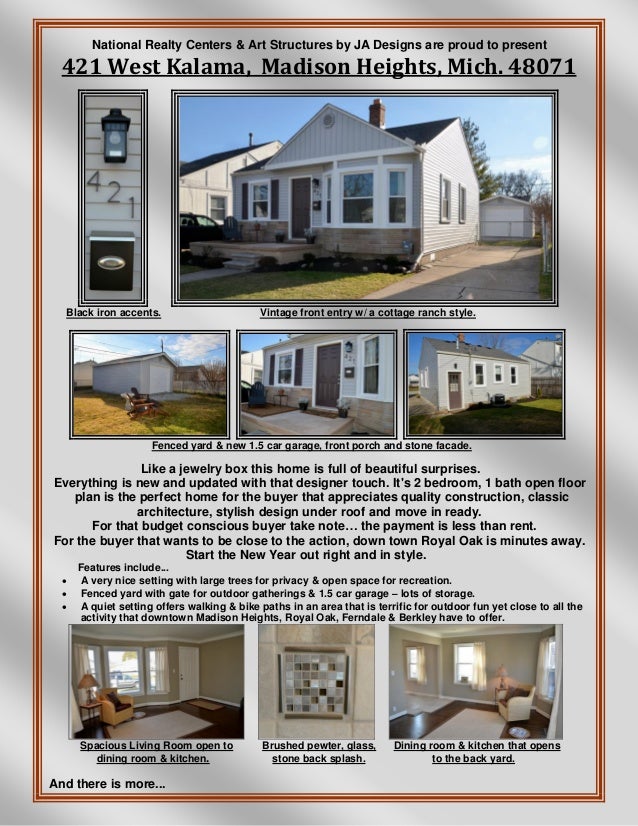 421 West Kalama, Madison Heights, Forsale2