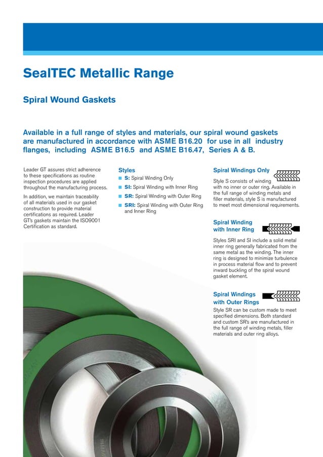 Sealtec Metallic Gaskets from ERIKS