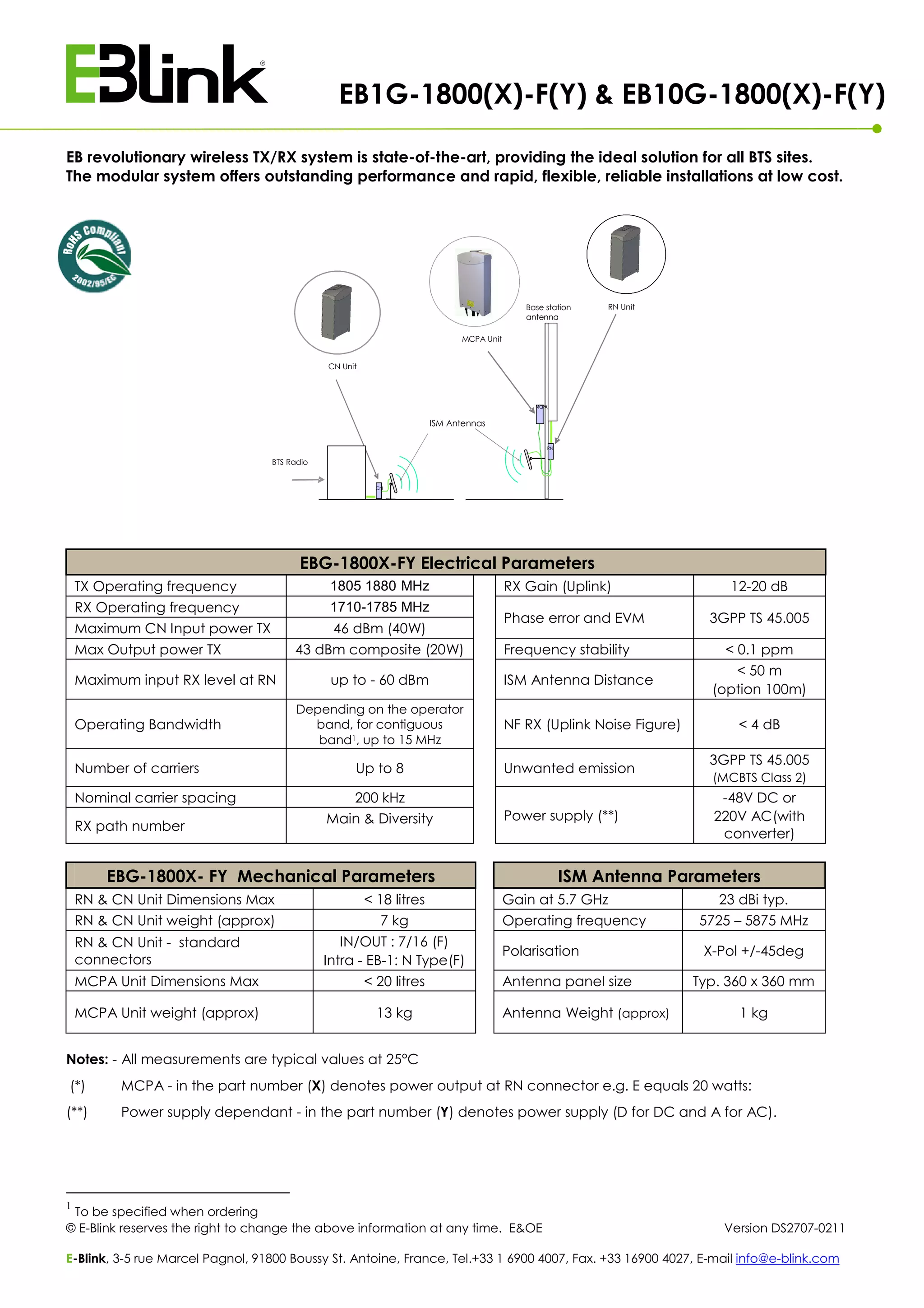 Eb1 dcs1800 datasheet | PDF