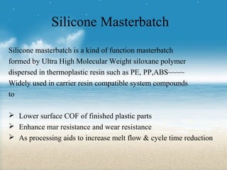 Masterbatch Reduction Anti-scratch Agent for Polyolefin Compounds | PPT