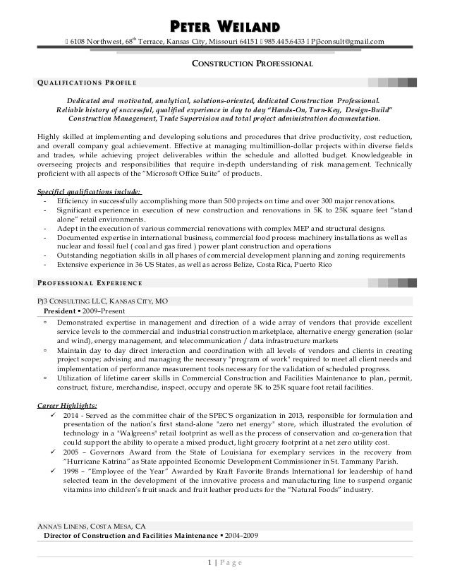 peter weiland construction final resumea