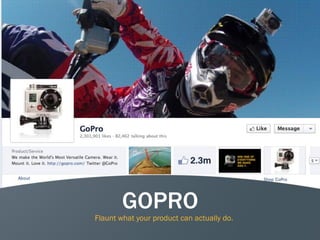 19
GOPRO
Flaunt what your product can actually do.
 