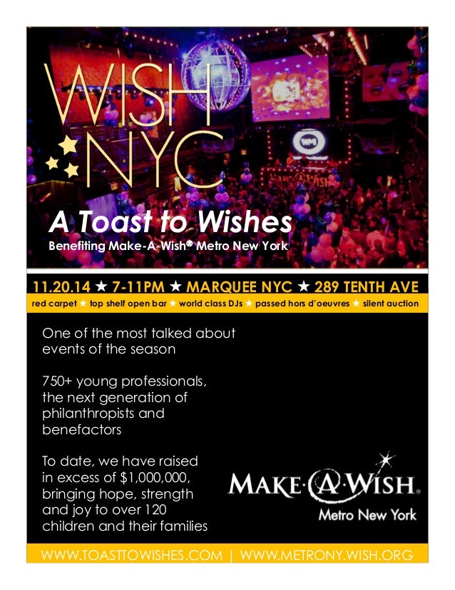 Toast To Wishes 2014 Sponsorship Deck