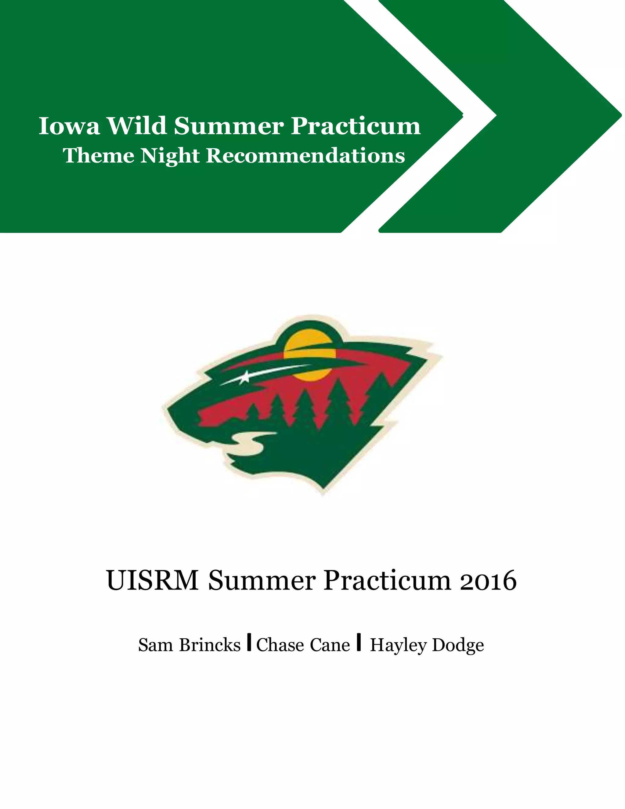 Iowa Wild Summer Practicum Deliverable2 PDF