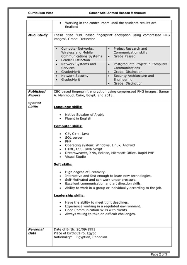 Samar adel msa cv pdf