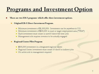The EB-5 Visa Program