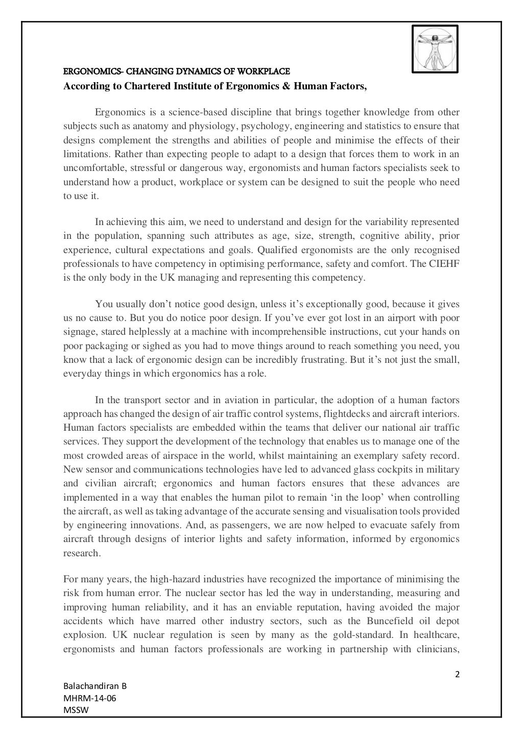 ERGONOMICS Assignment Final