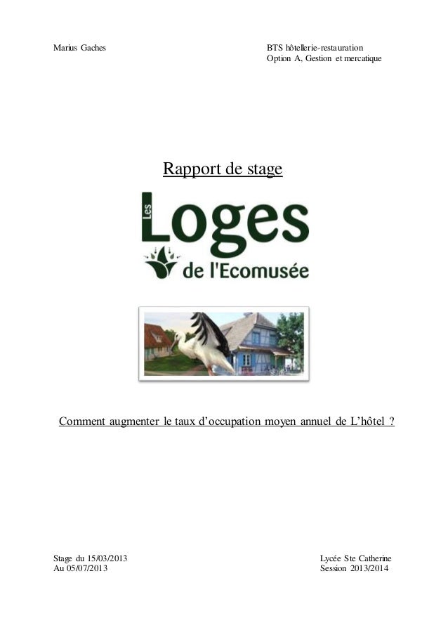 rapport de stage 2