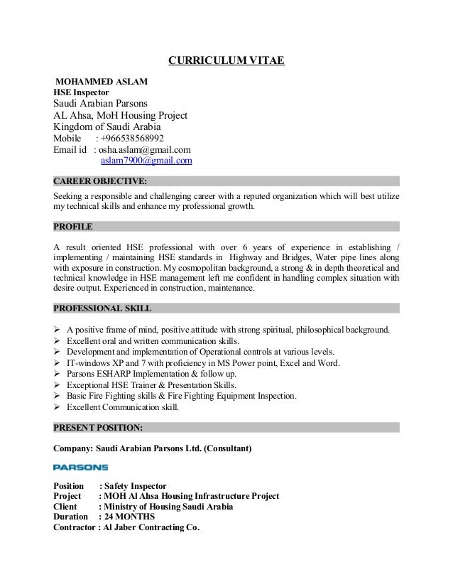 Aslam Resume