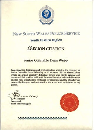 Police Region Citation