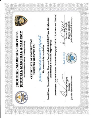 JM LOCKUP Certificate