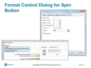 Copyright © 2021 Pearson Education Ltd. Slide - 51
Format Control Dialog for Spin
Button
 