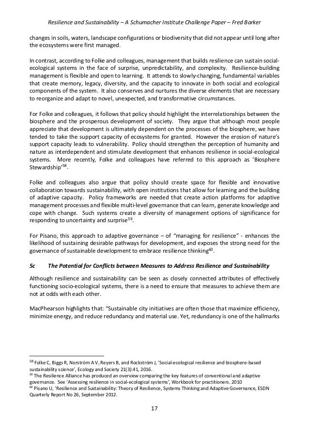 nov 2016 resilience and sustainability