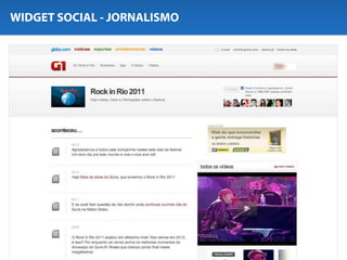 WIDGET SOCIAL - JORNALISMO
 