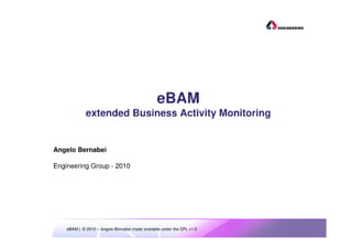 ESE 2010 - eBAM - extended Business Activity Monitoring