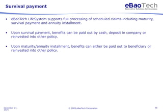 eBaoTech LifeSystem-Insurance System Overview.ppt