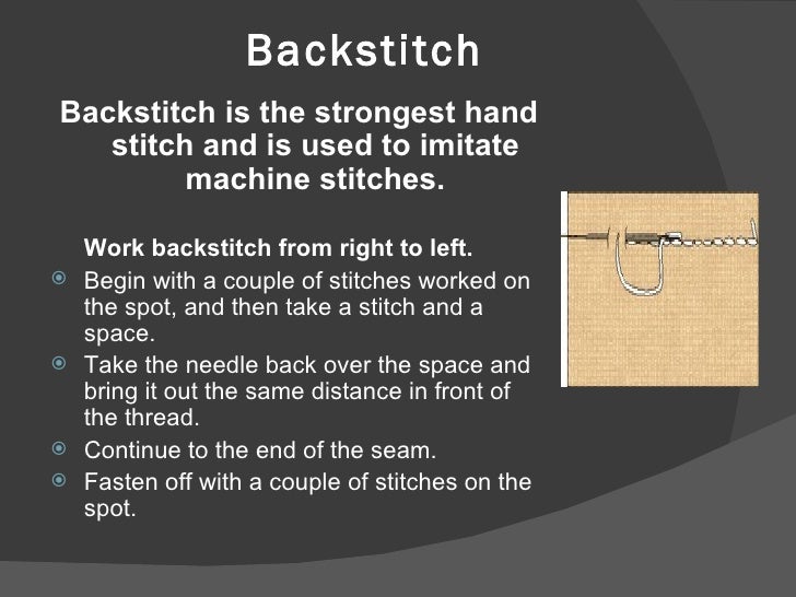 Basic hand stitches