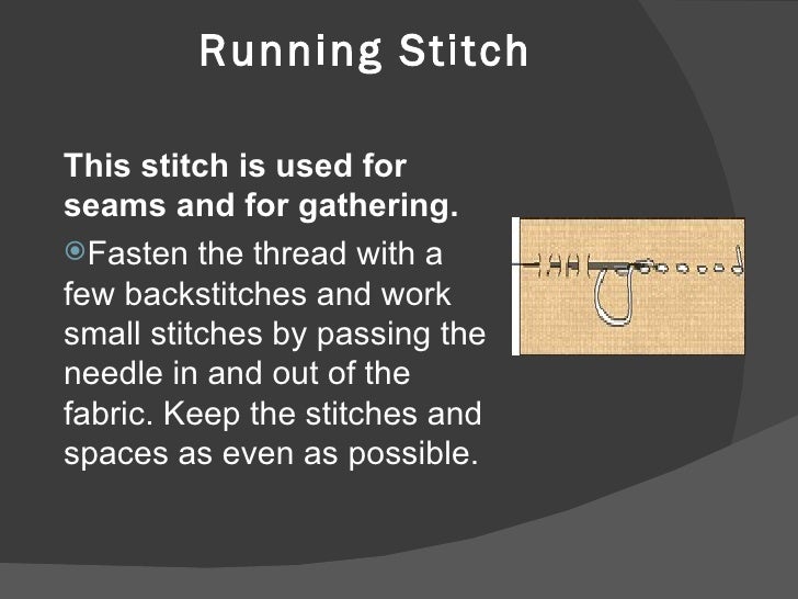 Basic hand stitches