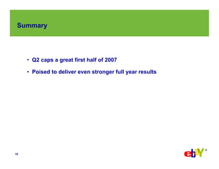 eBay  Q2-2007 Earnings Slides