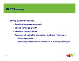 eBay  Q2-2007 Earnings Slides