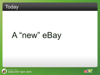 Today




  A “new” eBay
 