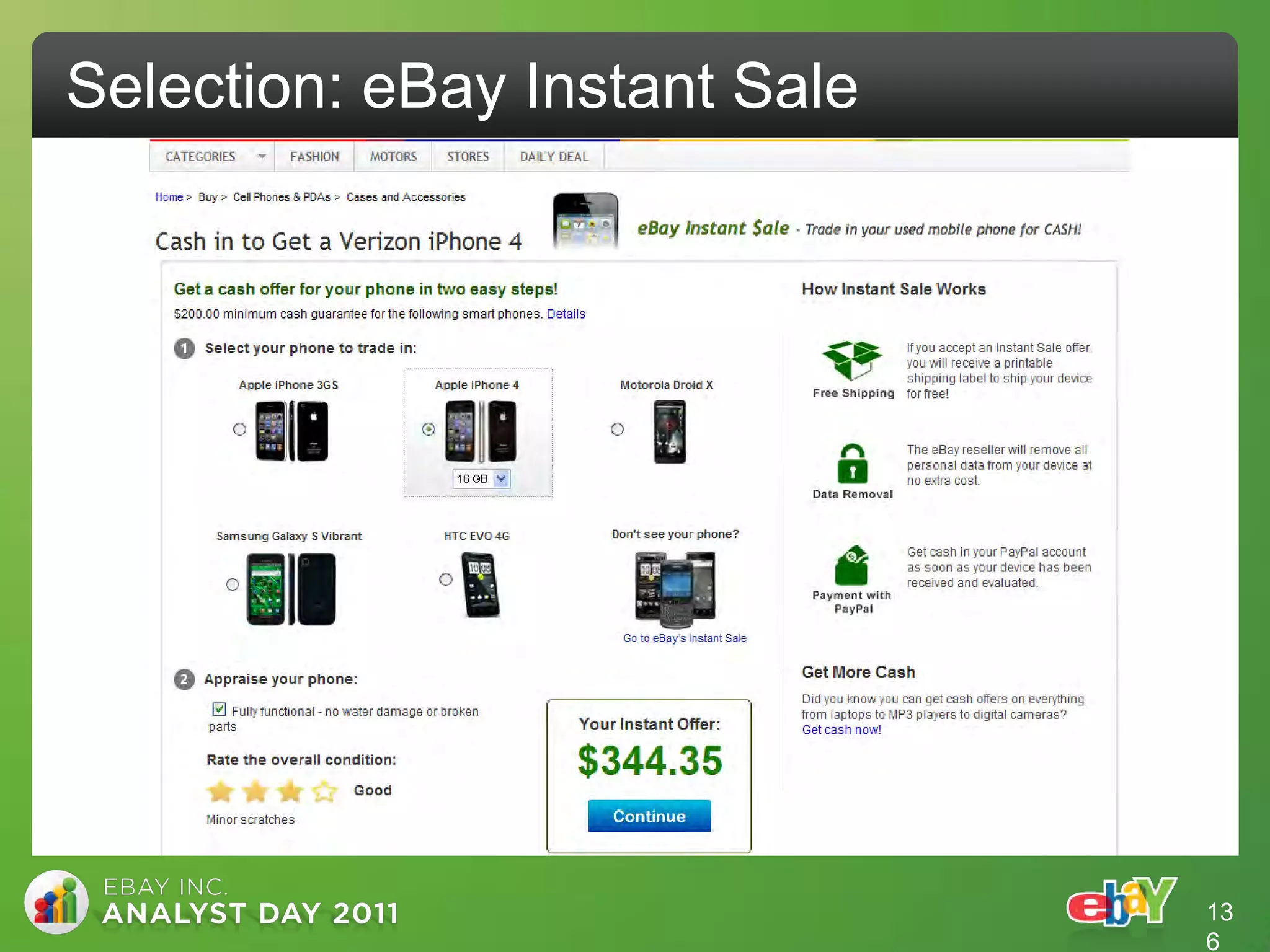 Selection: eBay Instant Sale




                               13
                               6
 
