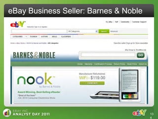 eBay Business Seller: Barnes & Noble




                                       13
                                       4
 