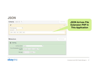 JSON 
JSON Arrives File 
Extension PHP In 
This Application 
Increasing Control With Property Manager 27 
 