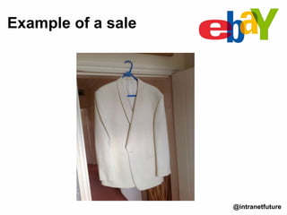 Example of a sale
@intranetfuture
 