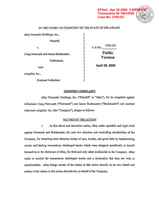 E Bay Letterwith Public Redacted Verified Complaint