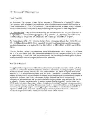 Ebay News 2003 10 16 Earnings
