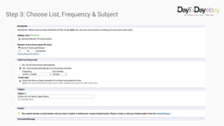 Step 3: Choose List, Frequency & Subject
- From an expert
 
