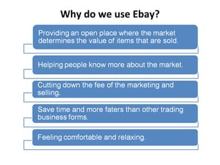Why do we use Ebay? 
