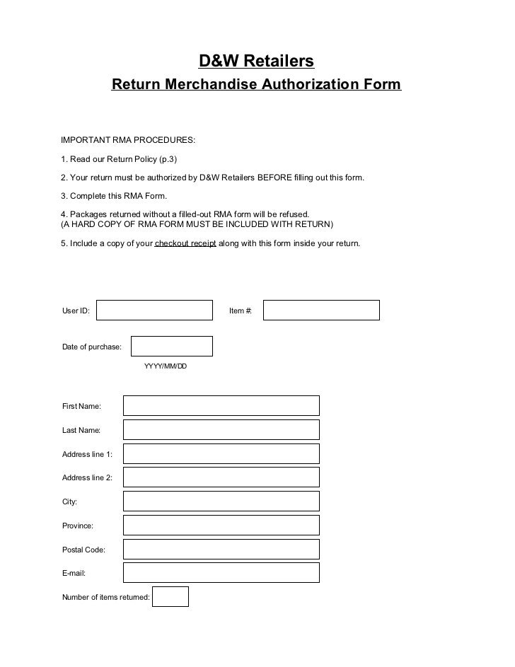 return merchandise authorization form 1 728