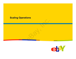 Scaling Operations
eBay,Inc.
 