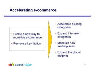 Accelerating e-commerce


                          • Accelerate existing
                            categories

        ...