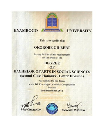 Degree certificate | PDF