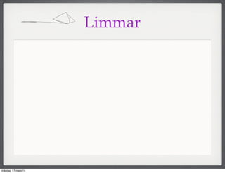 Limmar
måndag 17 mars 14
 