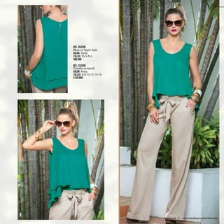 45
kritterium www.katalogoscolombia.com
Ref. 353268
Blusa en Rayón Satín
Color: Verde
Tallas: XS-S-M-L
$89.990
Ref. 333208
Pantalón en tencell
Color: Arena
Tallas: 6-8-10-12-14-16
$139.990
 