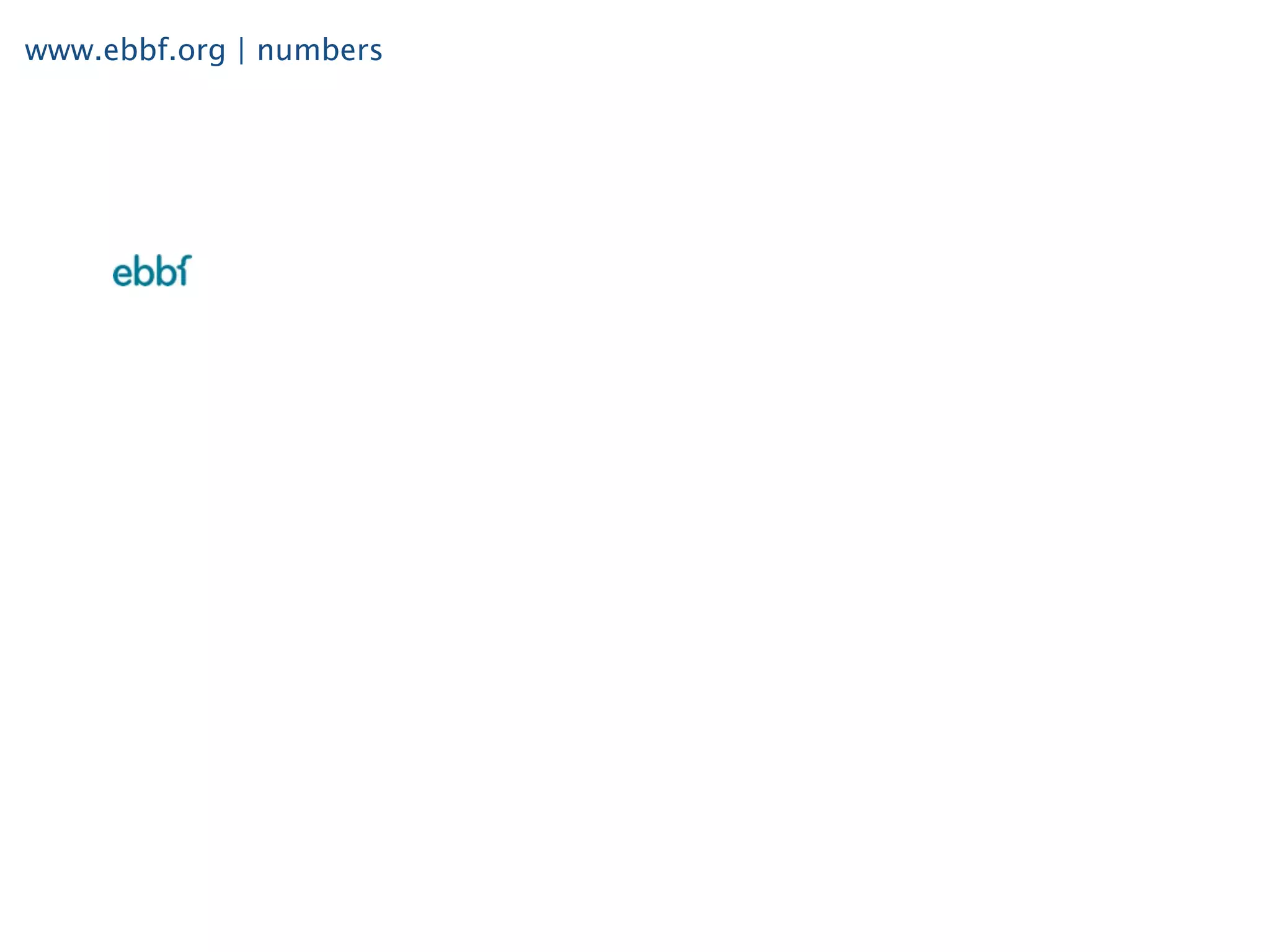www.ebbf.org | numbers
 