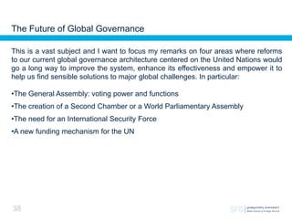 Global Governance in the 21st Century: The Future at Risk (Augusto ...